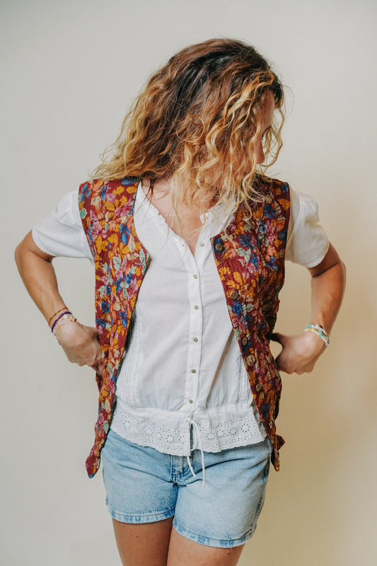 L'ÎLE BLEUE - Gilet Kantha 1