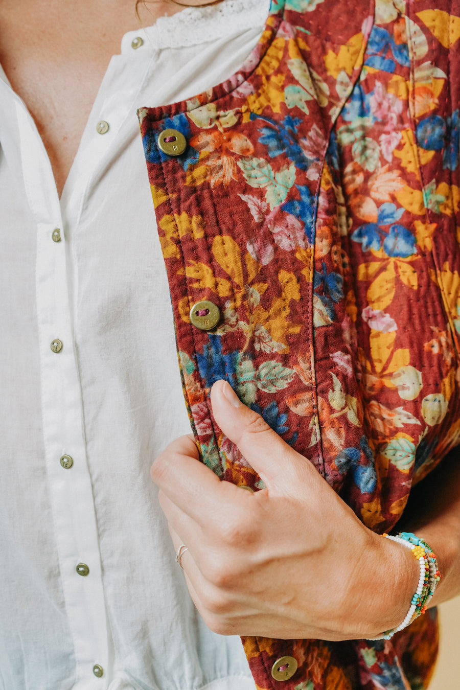 THE BLUE ISLAND - Kantha Vest