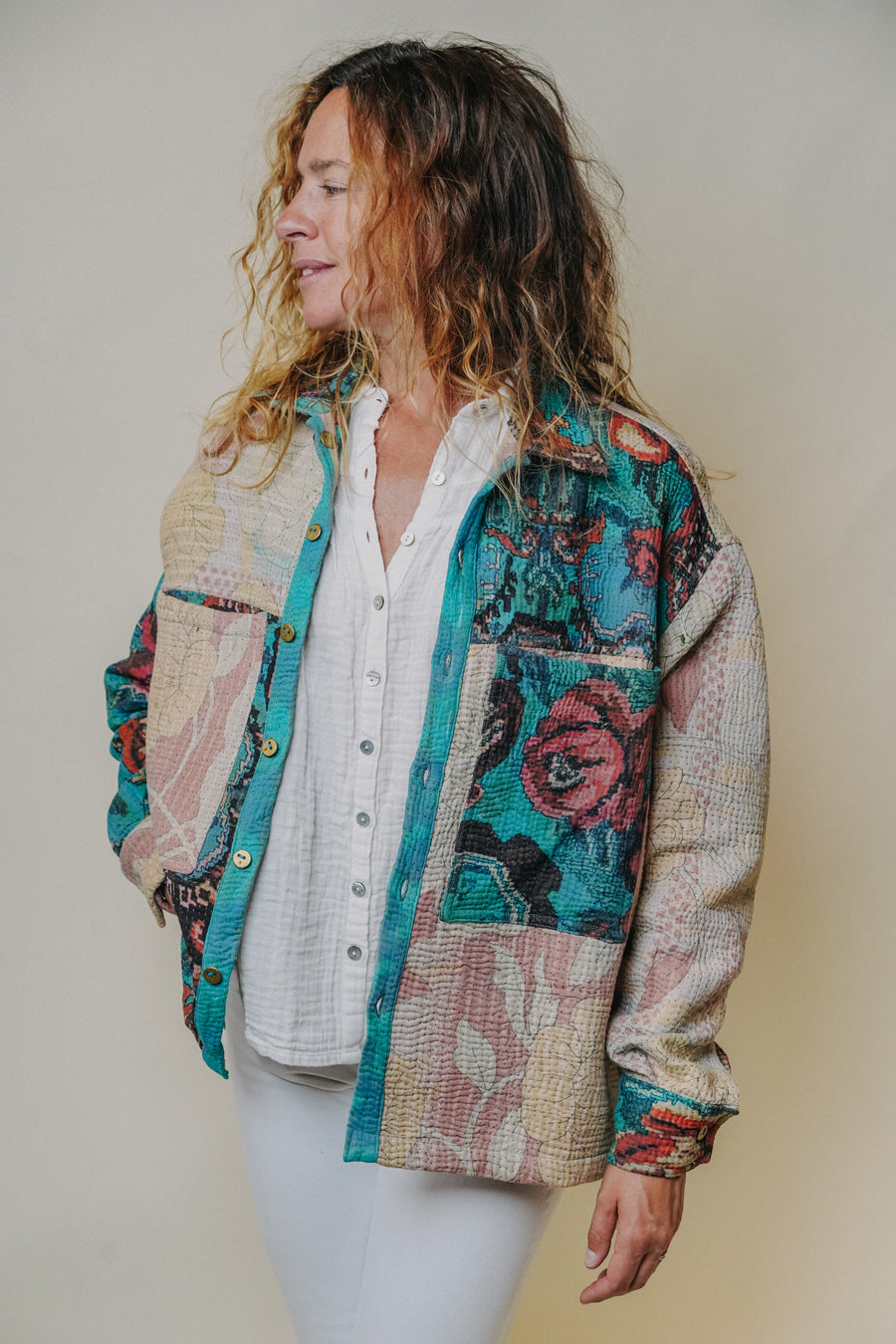 THE BLUE ISLAND - Kantha Jacket