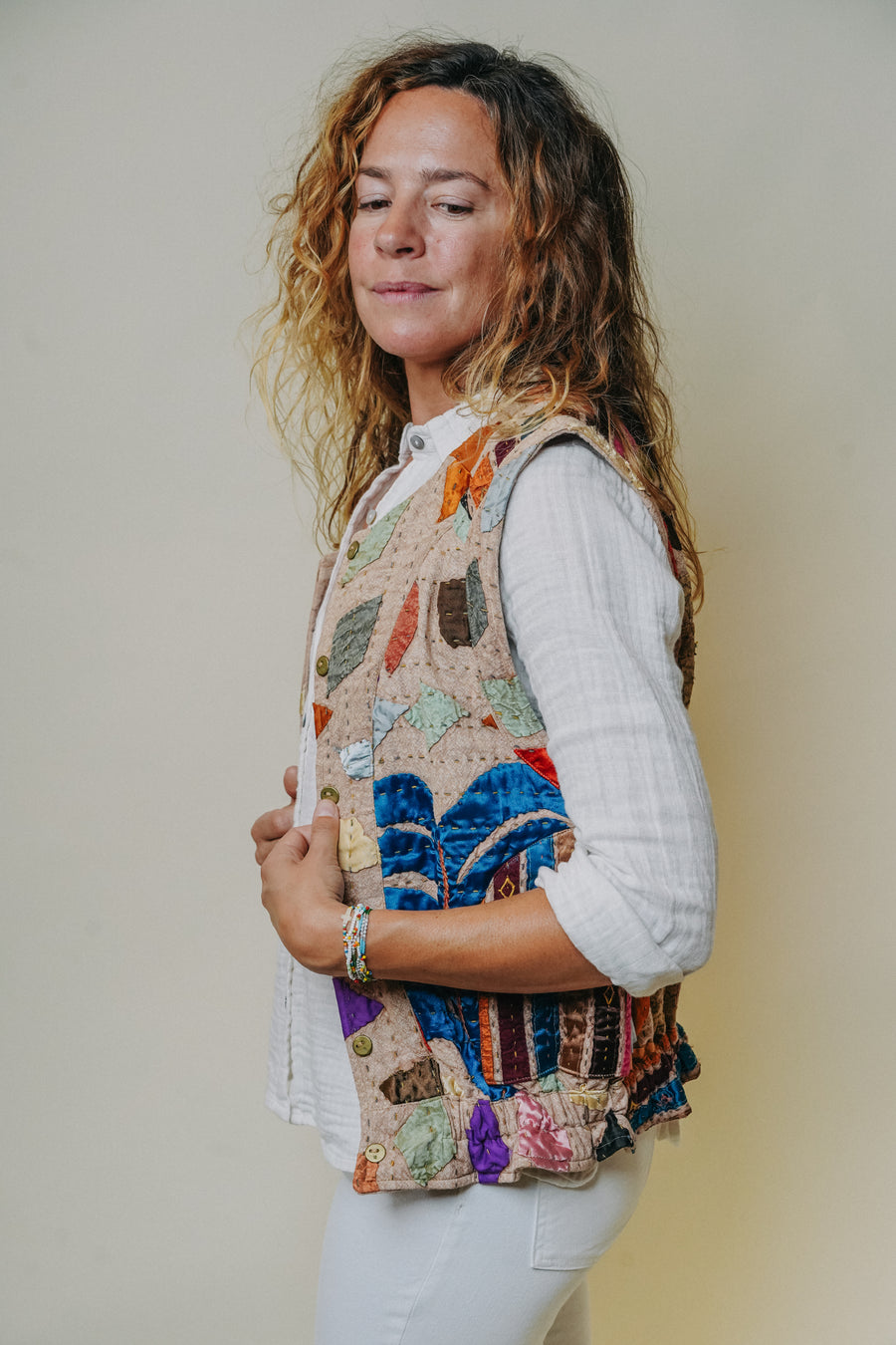THE BLUE ISLAND - Kantha Vest