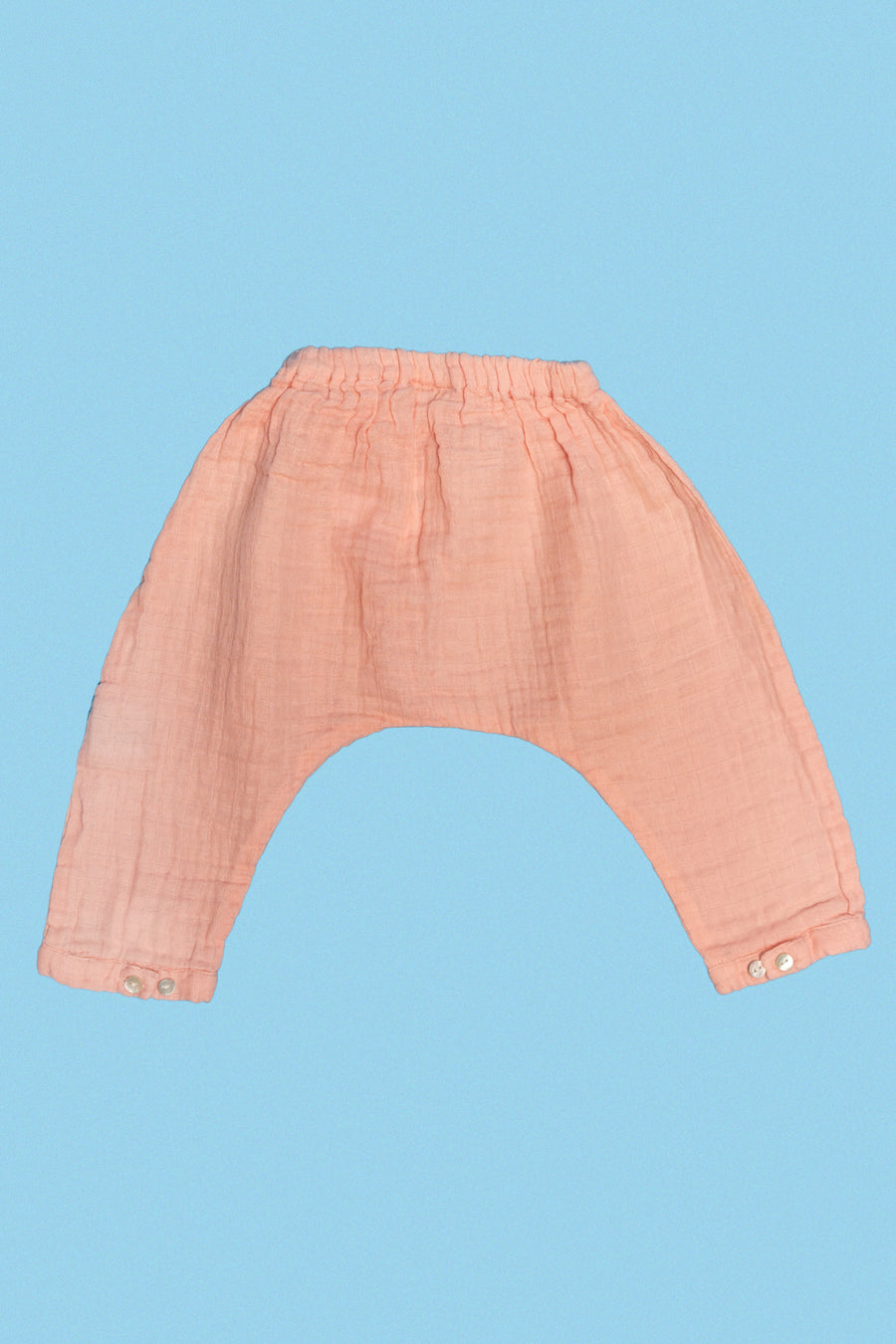 L'ÎLE BLEUE - Pantalon Gaze de Coton Rose