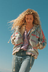 L'ÎLE BLEUE - KANTHA SHORT Hoodie Coat