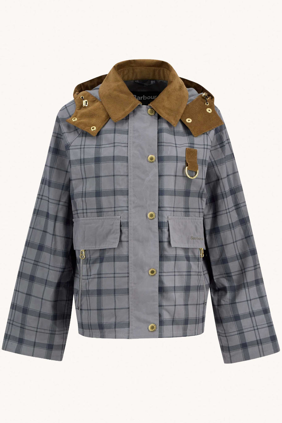 BARBOUR - VESTE CARNFORTH À CARREAUX GRISE EN TARTAN