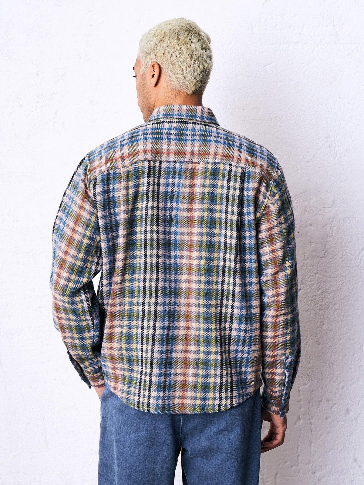 Surchemise homme Madson Camicia Patch à carreaux bleus, quatrième vue