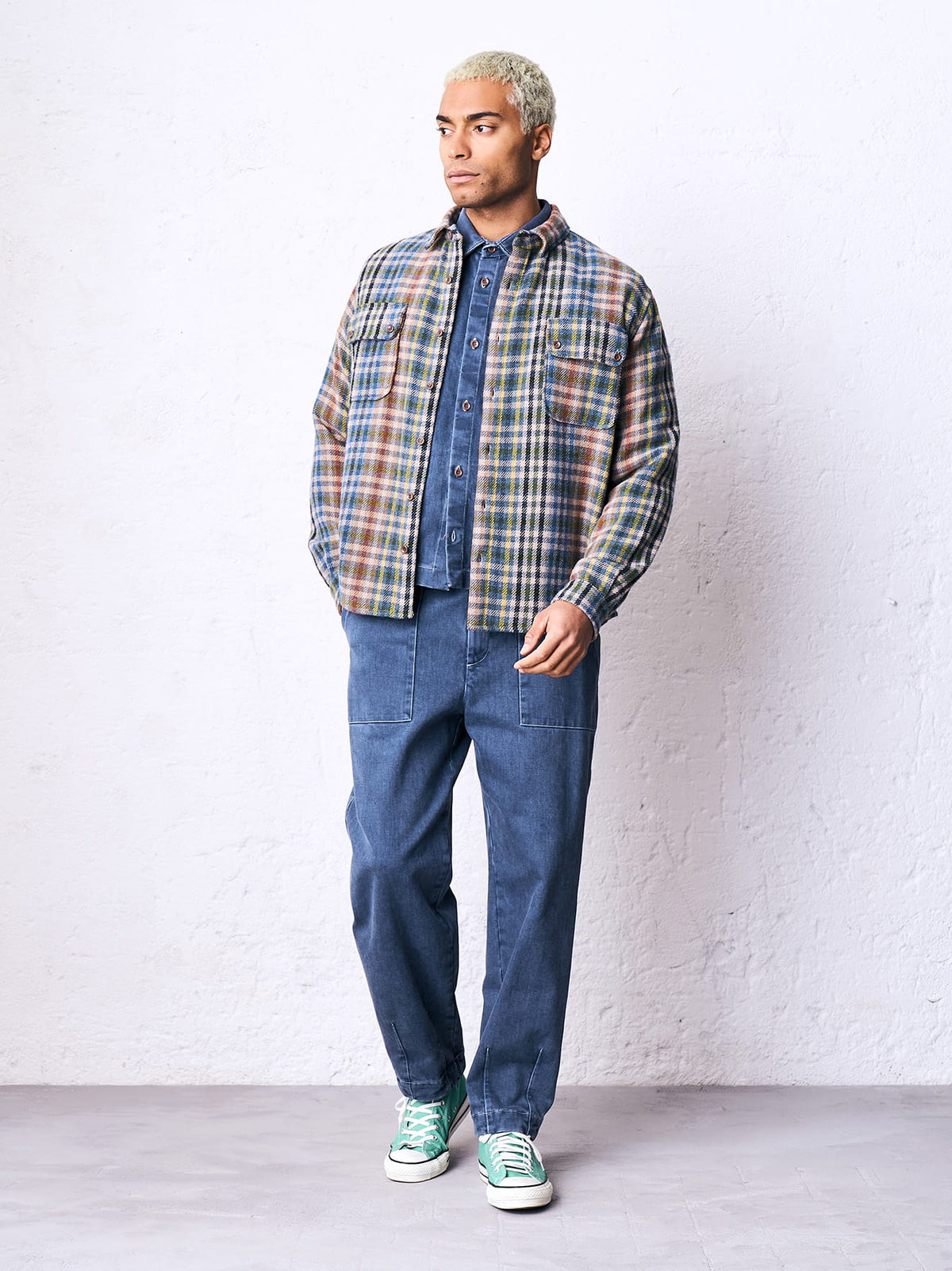 Surchemise homme Madson Camicia Patch à carreaux bleus, cinquième vue