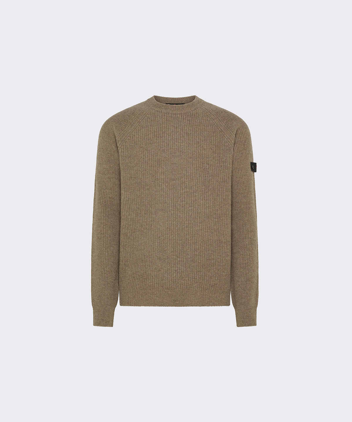 Pull homme Peuterey Mirak GRS en laine côtelée coloris Crockery beige