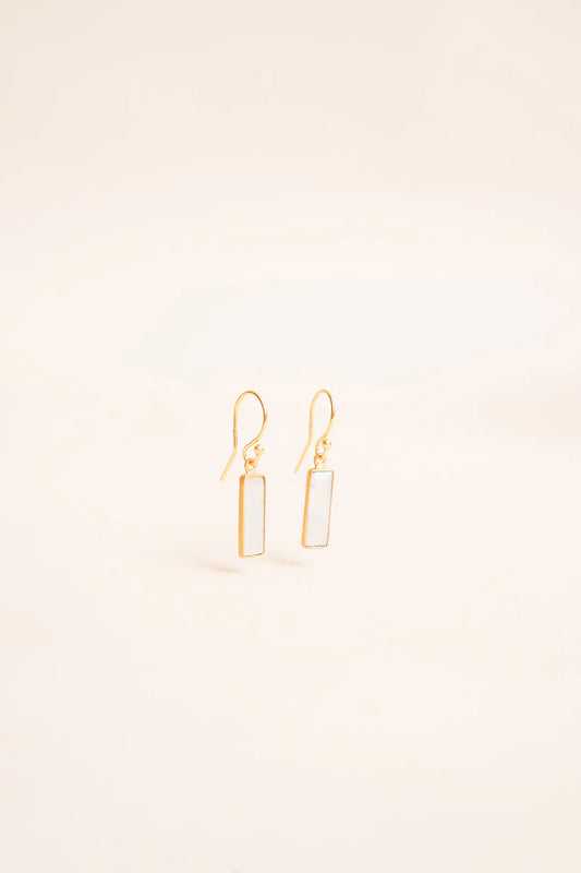 SHANSHAN - Boucles d'oreilles Muda Pierre de Lune