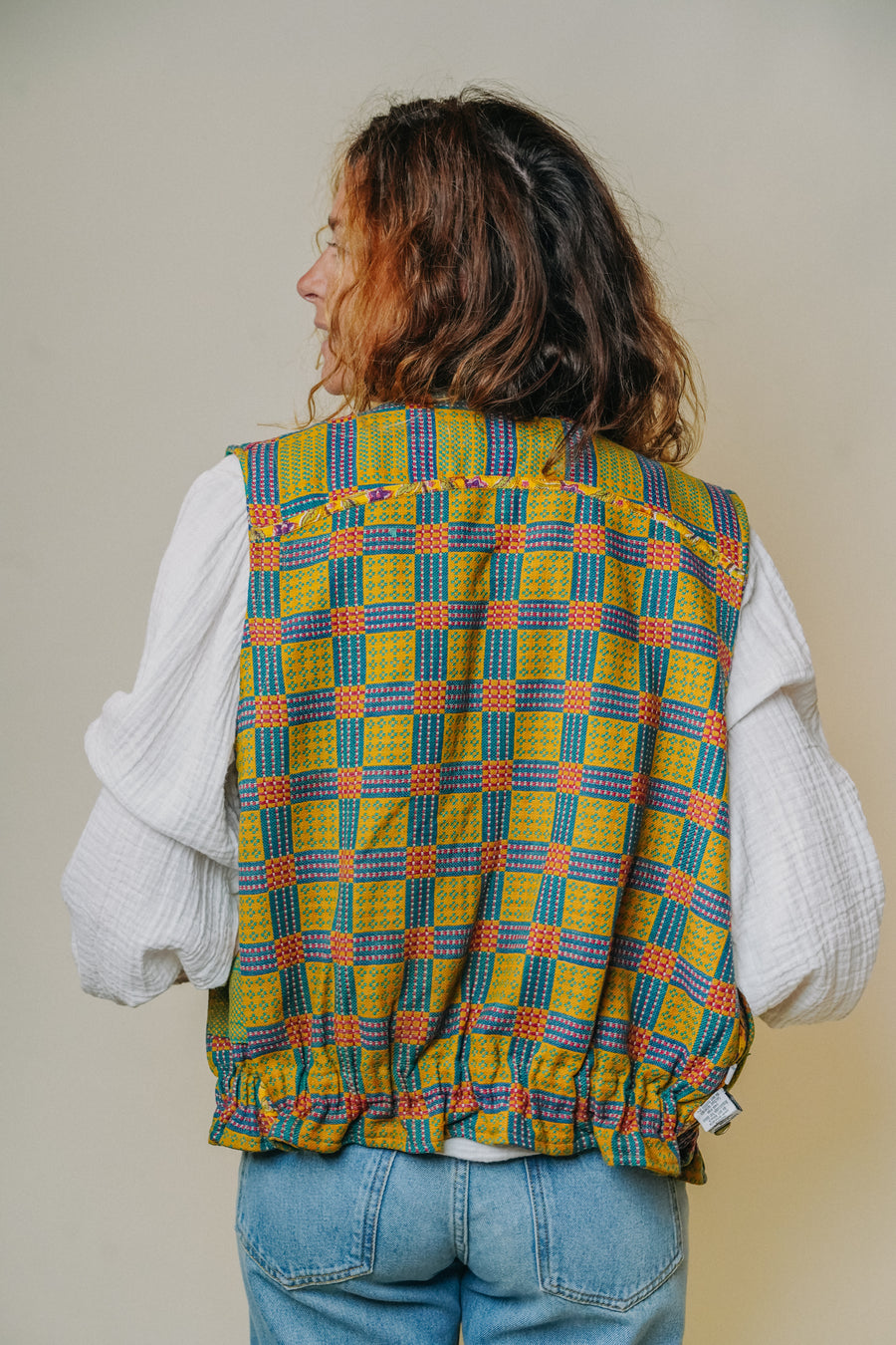 THE BLUE ISLAND - Kantha Vest