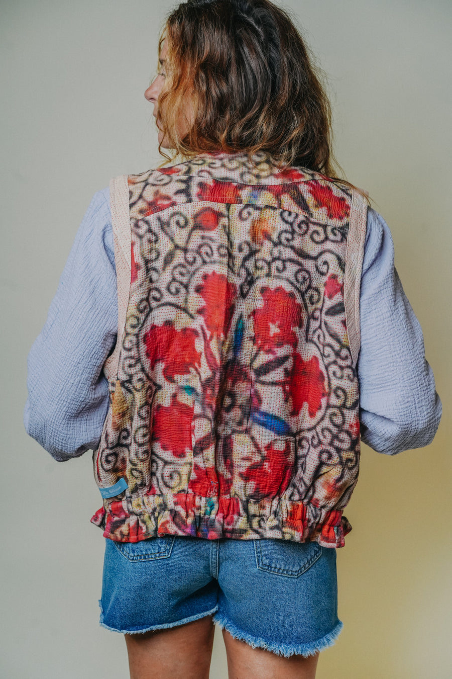 THE BLUE ISLAND - Kantha Vest - Sequins