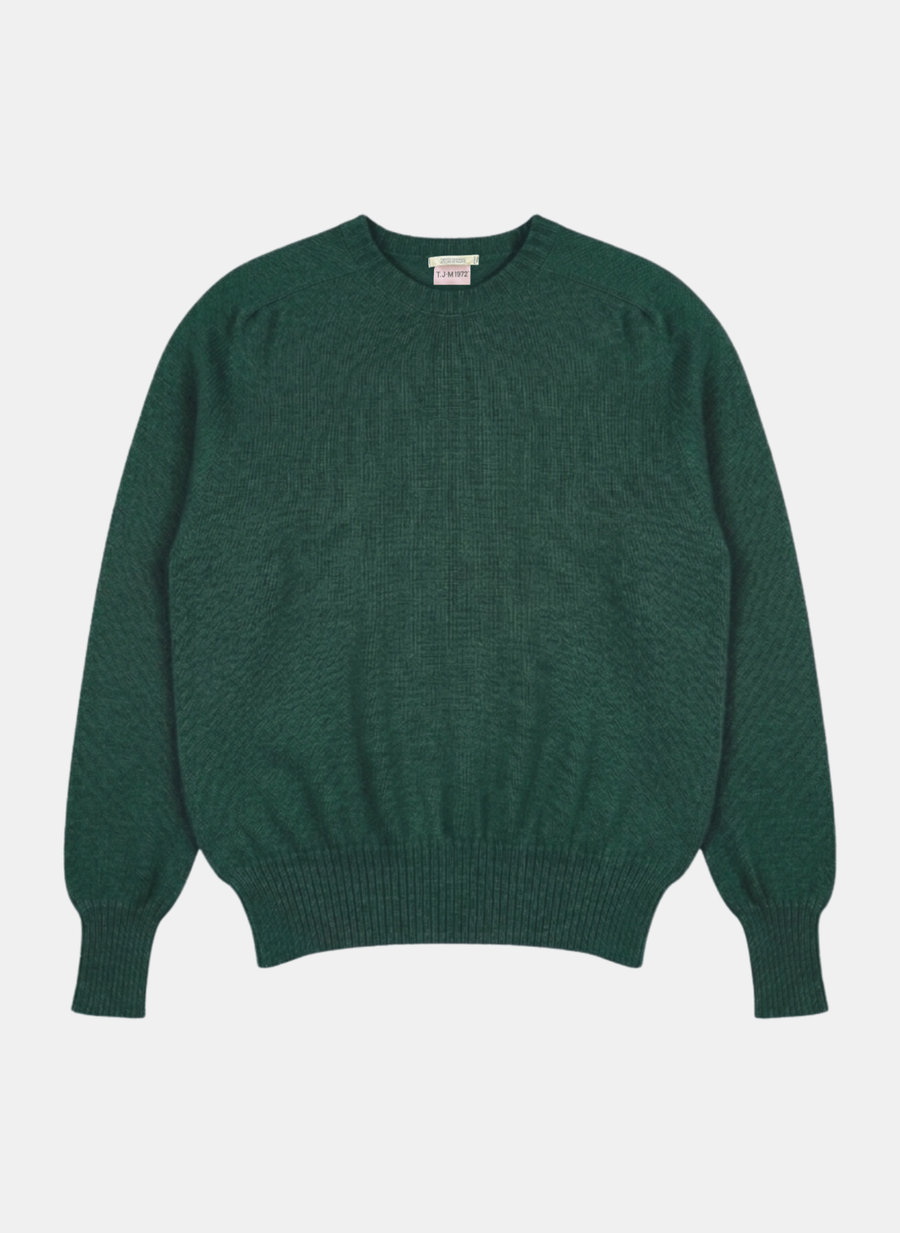 TRICOT JEAN MARC - PULL ENZA COL ROND VERT FORET