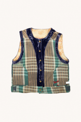 L'ÎLE BLEUE - KANTHA SLEEVE VEST