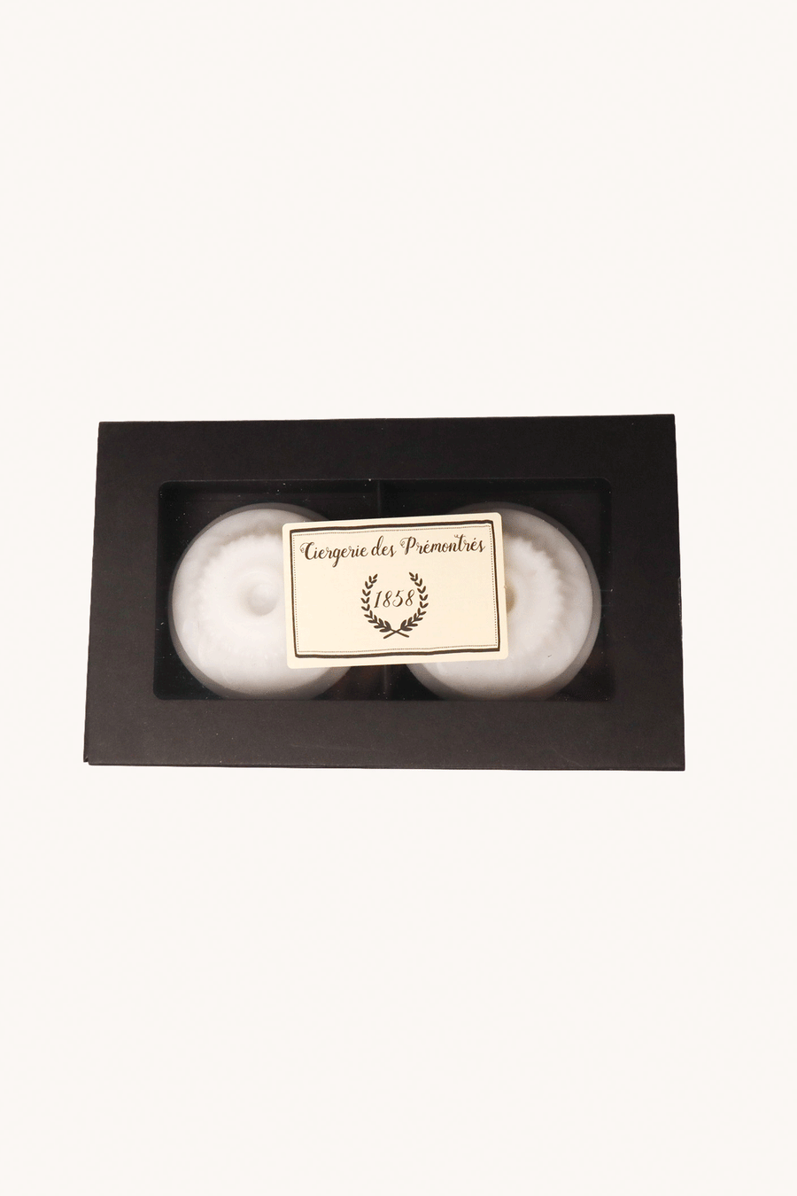 Ciergerie des Prémontrés - Coffret de 2 Bougeoirs Fleuristes Blanc