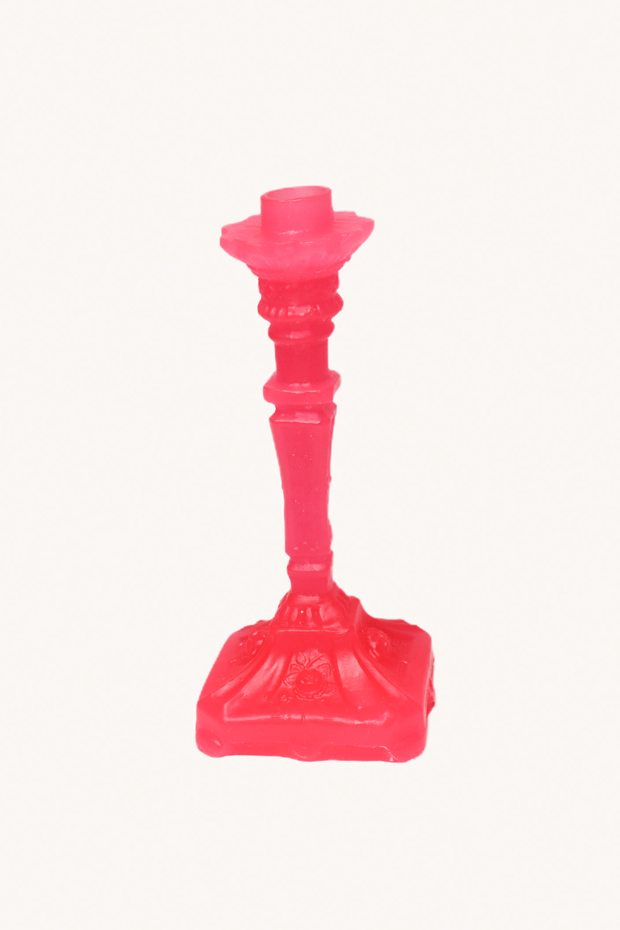 Ciergerie des Prémontrés - Bougeoir en Cire Rose Fluo