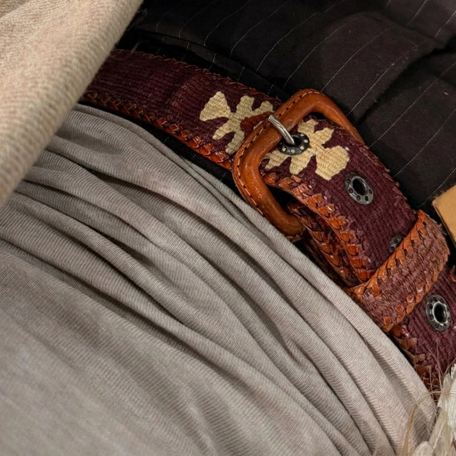 Ceinture tissée unisexe La Mansa Chocolat, deuxième vue