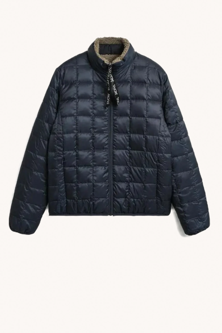 TAION - VESTE BOA RÉVERSIBLE NAVY BEIGE