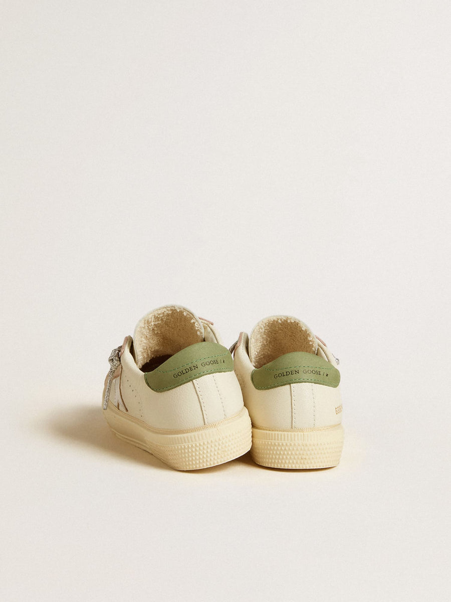 GOLDEN GOOSE - May White Pink Green