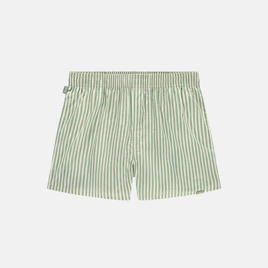 Boxer Pockies Green Striped à rayures vertes, vue principale