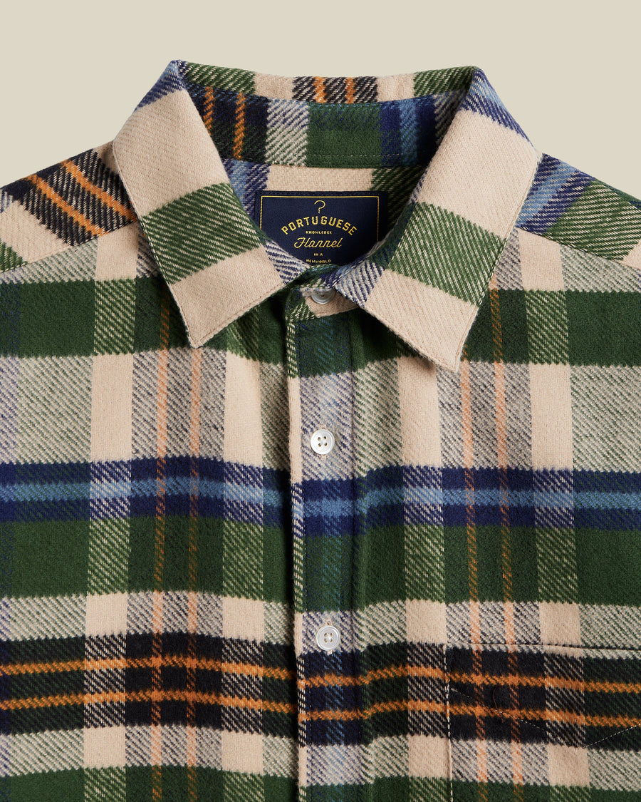 Chemise Harbor multico Portuguese Flannel en coton, boutons nacre