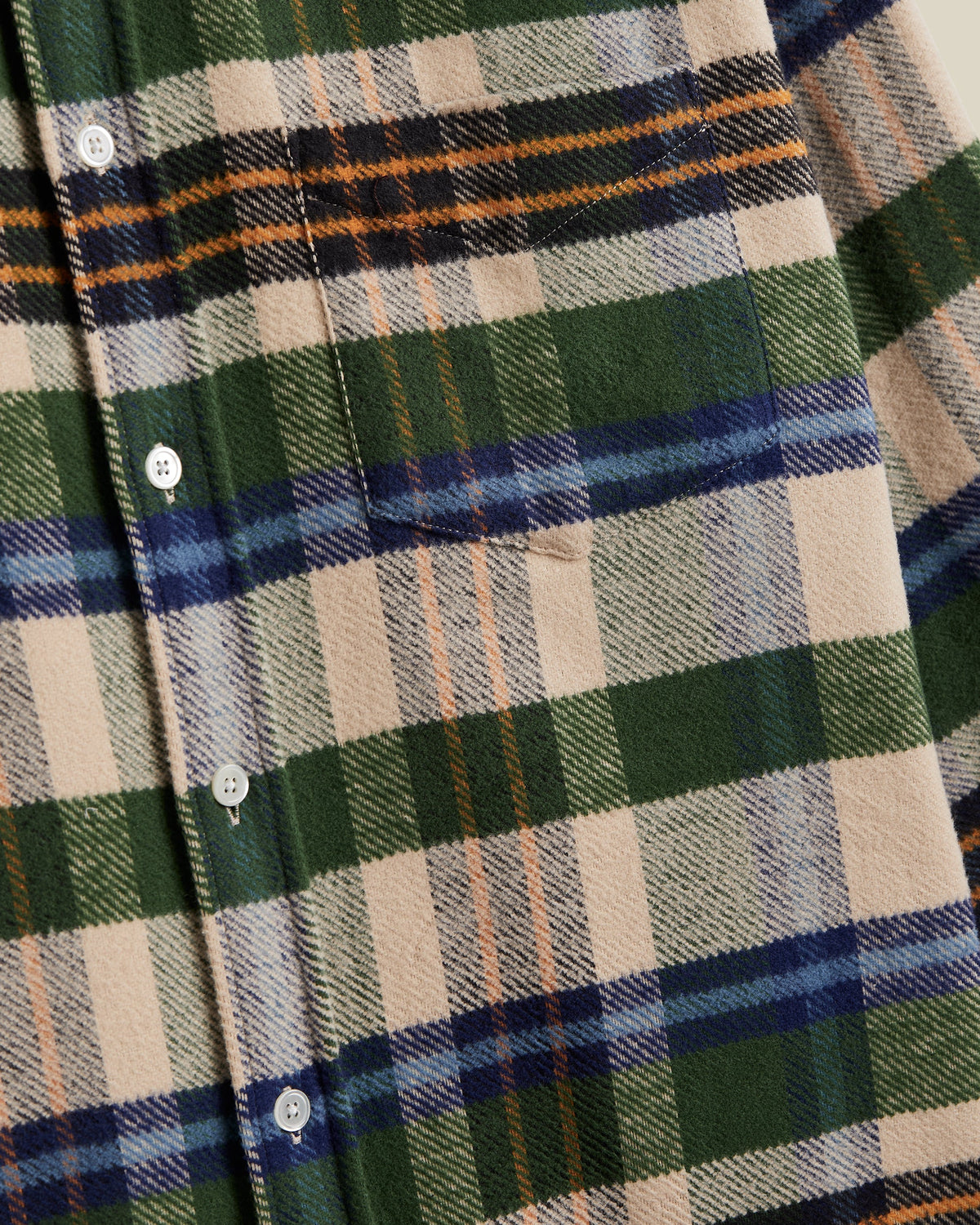 Chemise Harbor multico Portuguese Flannel en coton, boutons nacre