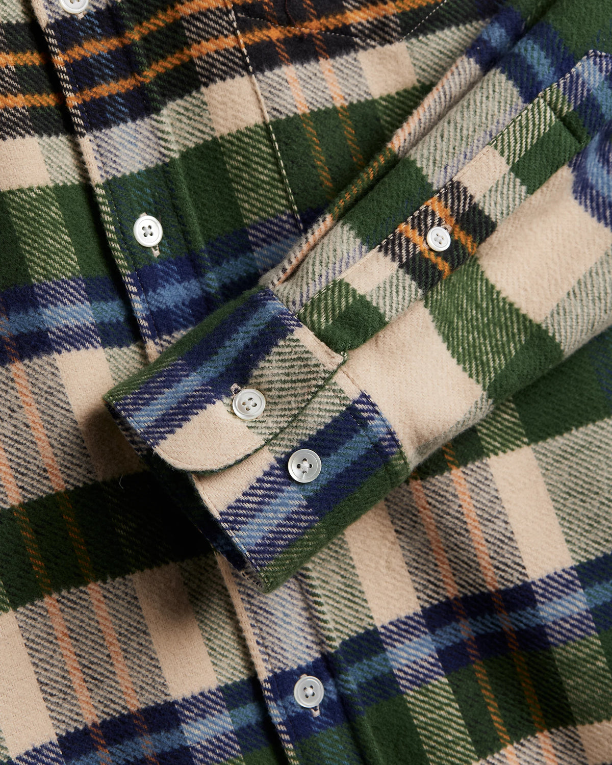 Chemise Harbor multico Portuguese Flannel en coton, boutons nacre