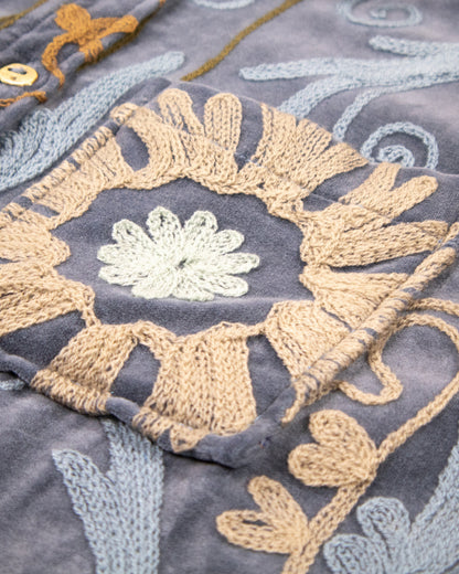 L'ÎLE BLEUE - SURCHEMISE EN KANTHA SUZANI COULEUR 6