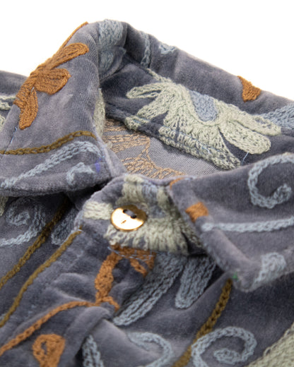 L'ÎLE BLEUE - SURCHEMISE EN KANTHA SUZANI COULEUR 6