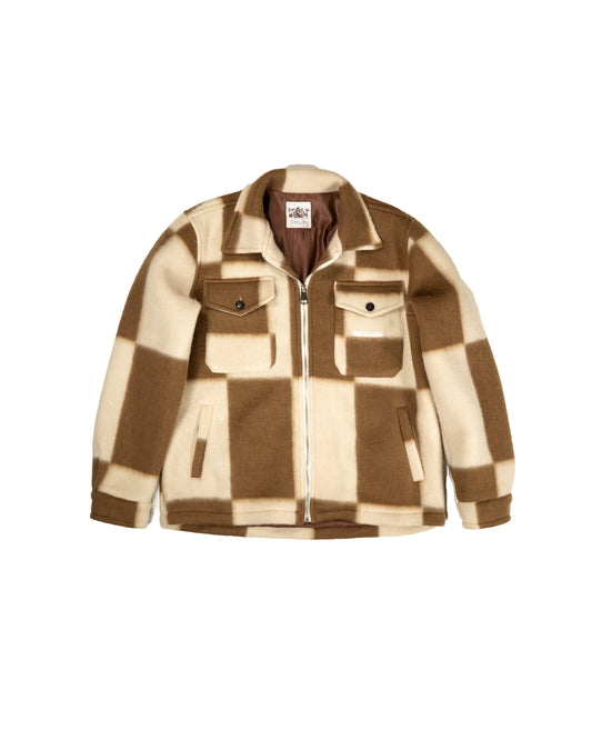 WOODEN - VESTE QUADRI MARRON