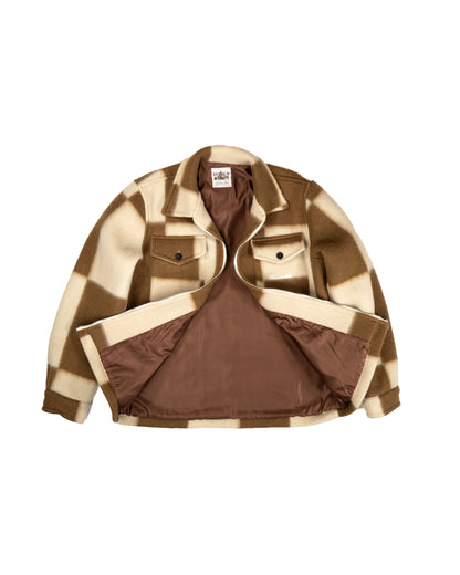 WOODEN - VESTE QUADRI MARRON