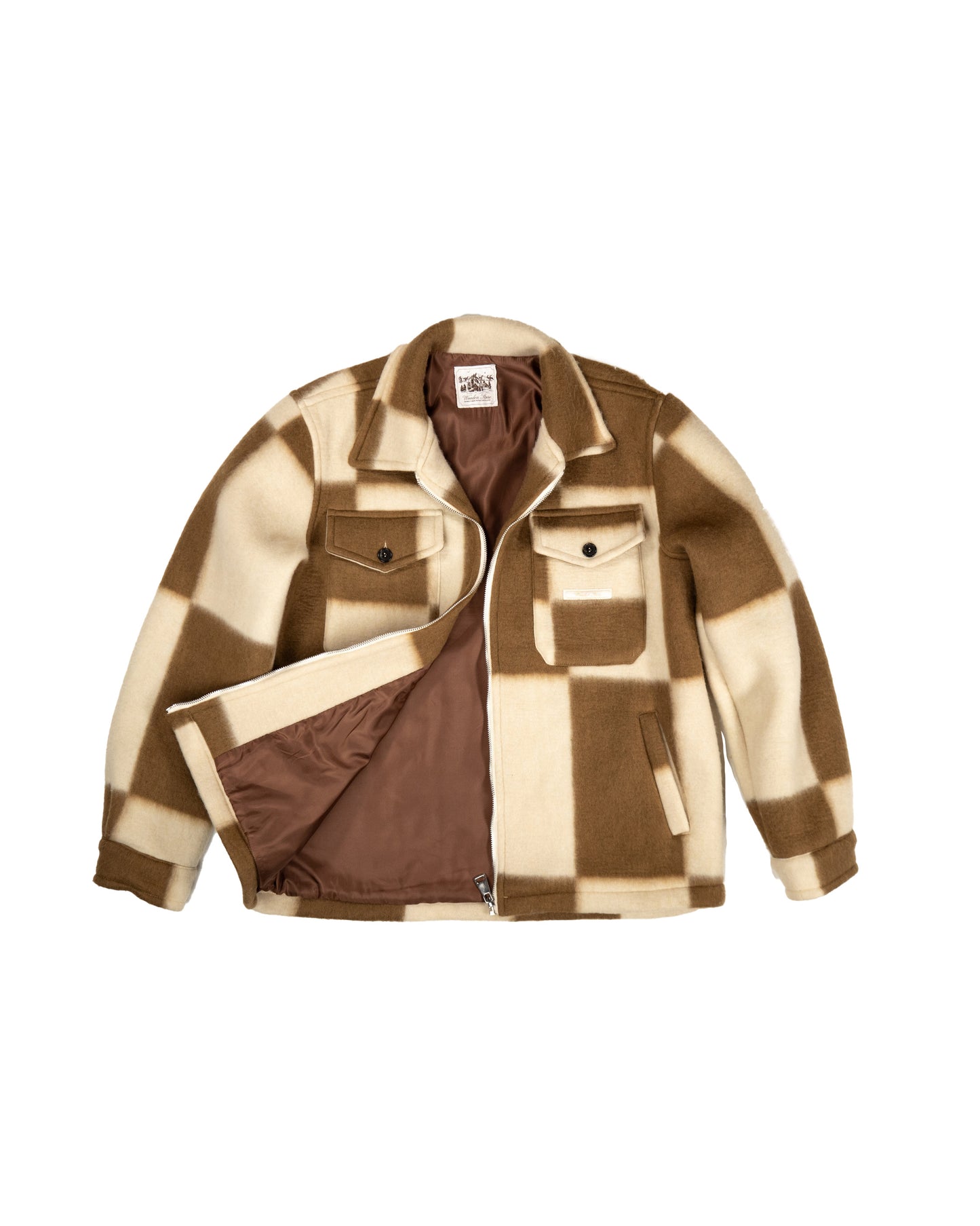 WOODEN - VESTE QUADRI MARRON