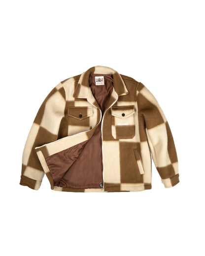 WOODEN - VESTE QUADRI MARRON