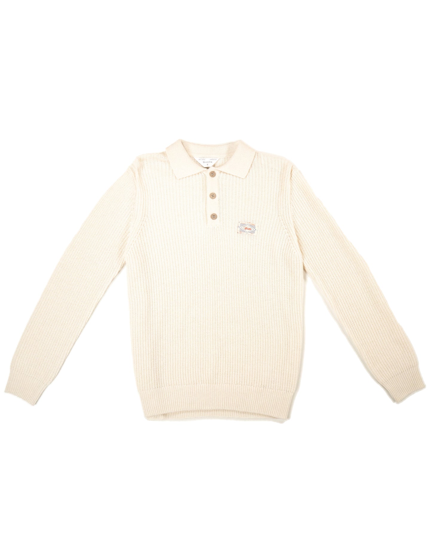 WOODEN - ECRU POLO NECK SWEATER
