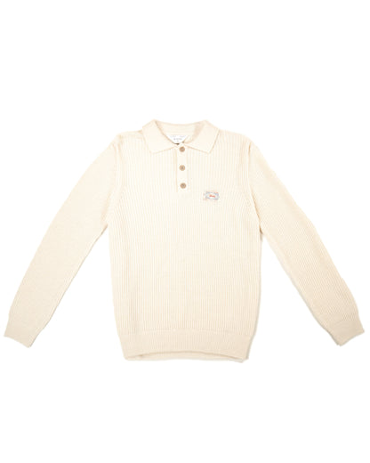 WOODEN - ECRU POLO NECK SWEATER