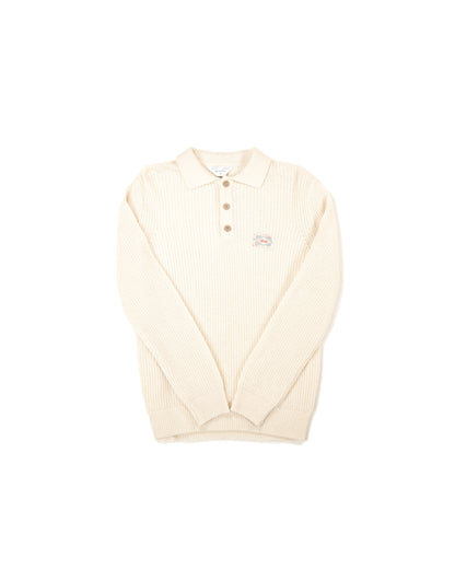 WOODEN - ECRU POLO NECK SWEATER