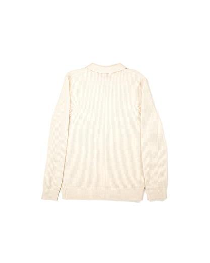 WOODEN - ECRU POLO NECK SWEATER