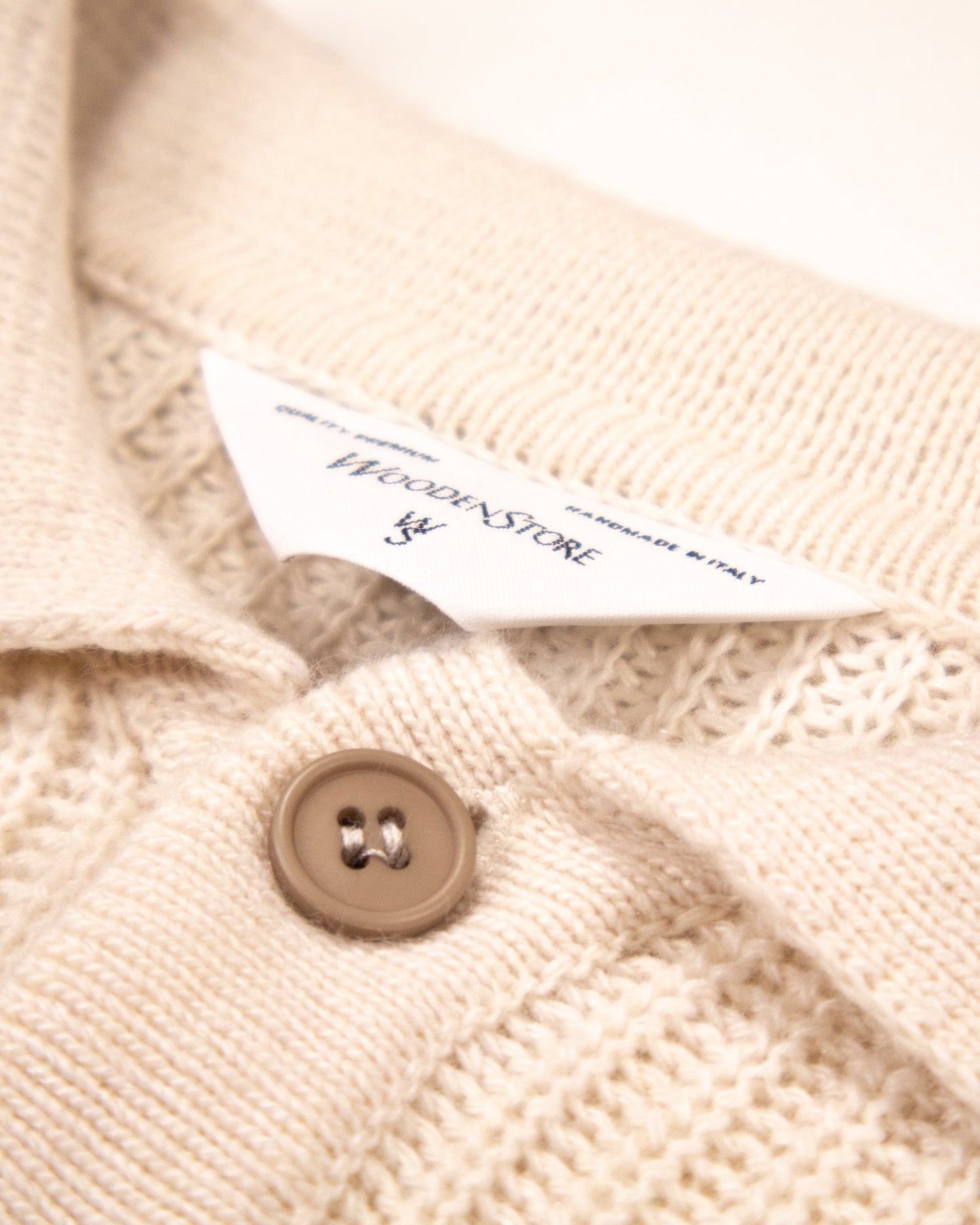 WOODEN - ECRU POLO NECK SWEATER