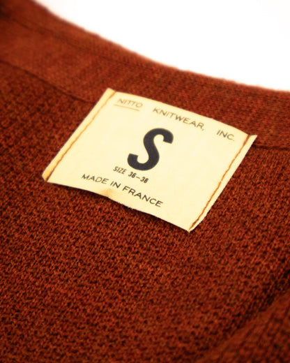 NITTO KNITWEAR - CARDIGAN EN LAINE MERINOS ORANGE
