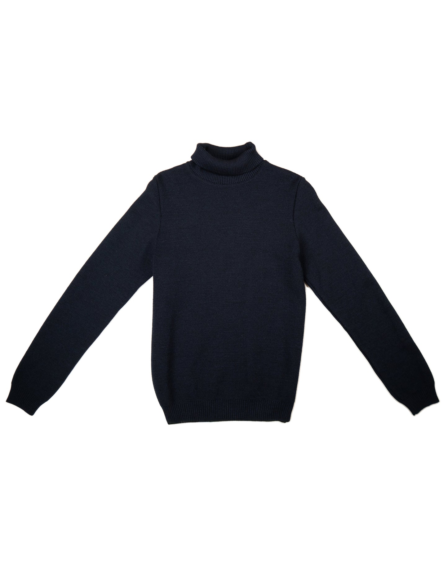 NITTO KNITWEAR - COL ROULÉ EN LAINE YOURI BLEU