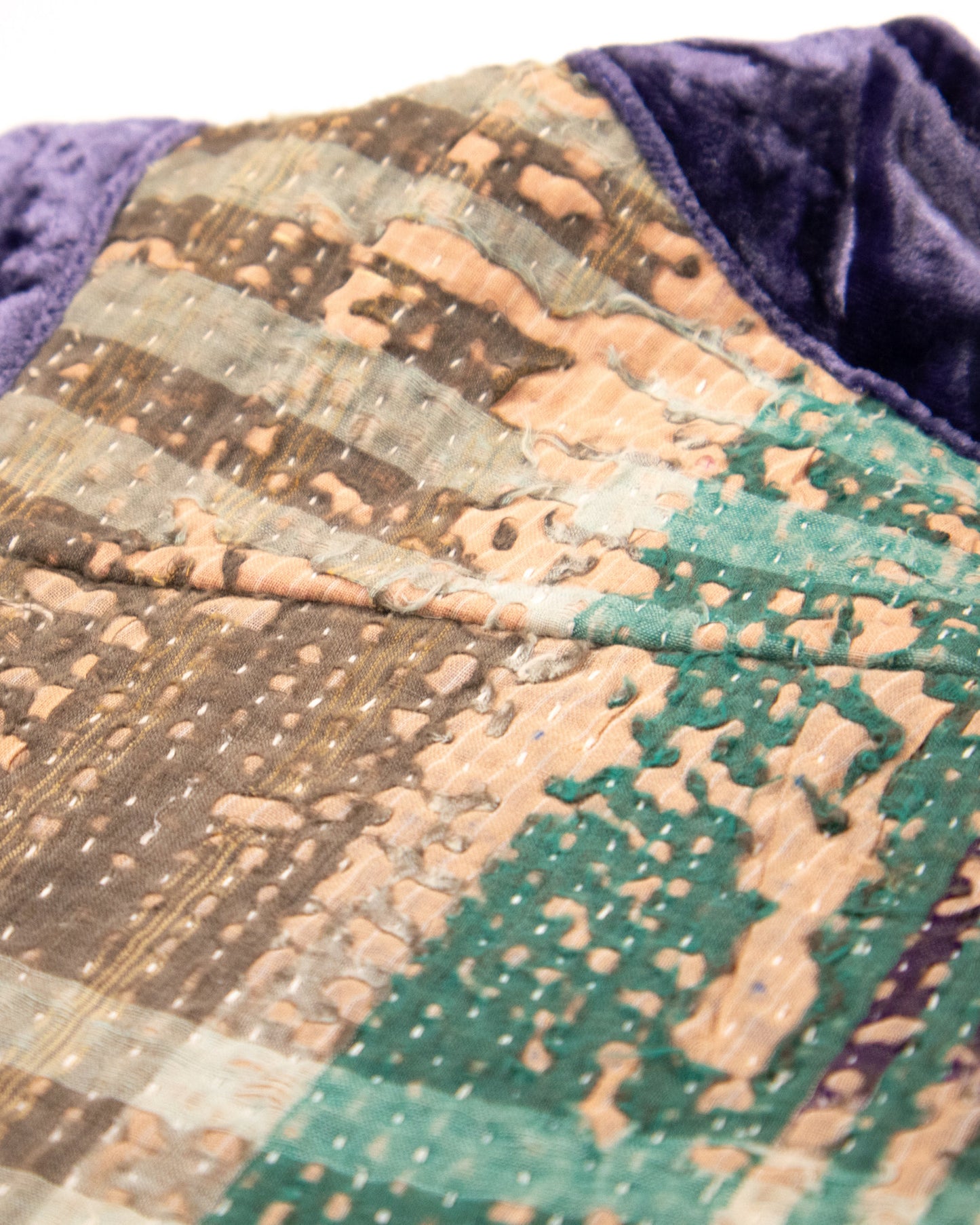 L'ÎLE BLEUE - GILET SANS MANCHES EN KANTHA