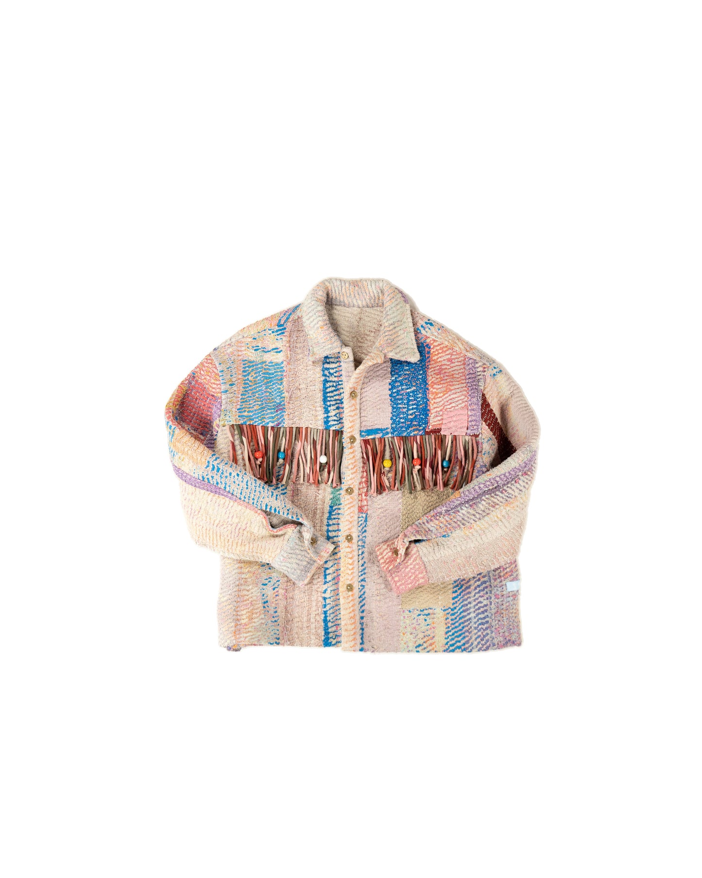 L'ÎLE BLEUE - VESTE KANTHA À FRANGE COULEUR 21