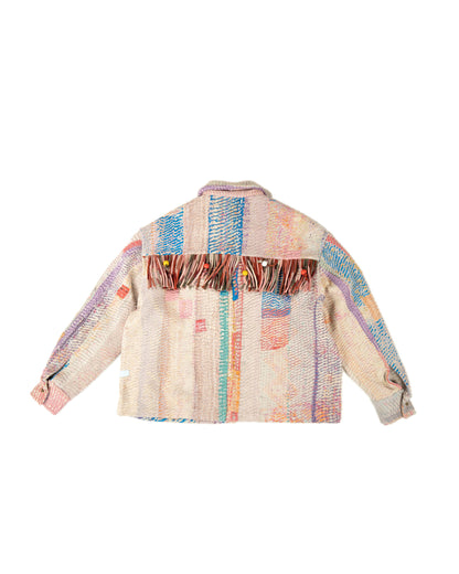 L'ÎLE BLEUE - VESTE KANTHA À FRANGE COULEUR 21