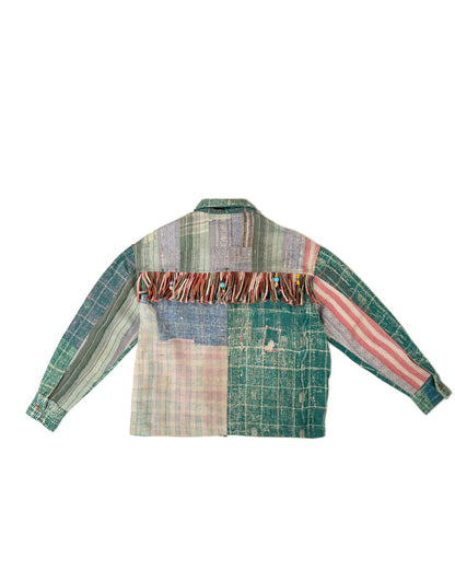 L'ÎLE BLEUE - VESTE KANTHA À FRANGE COULEUR 12