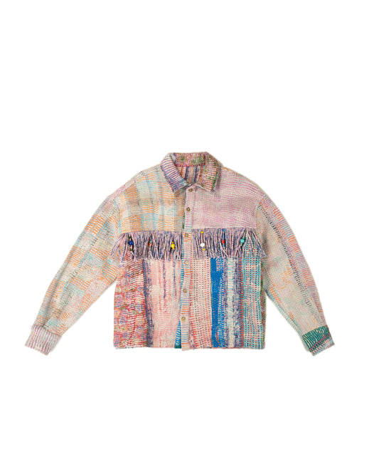 L'ÎLE BLEUE - VESTE KANTHA À FRANGE COULEUR 4