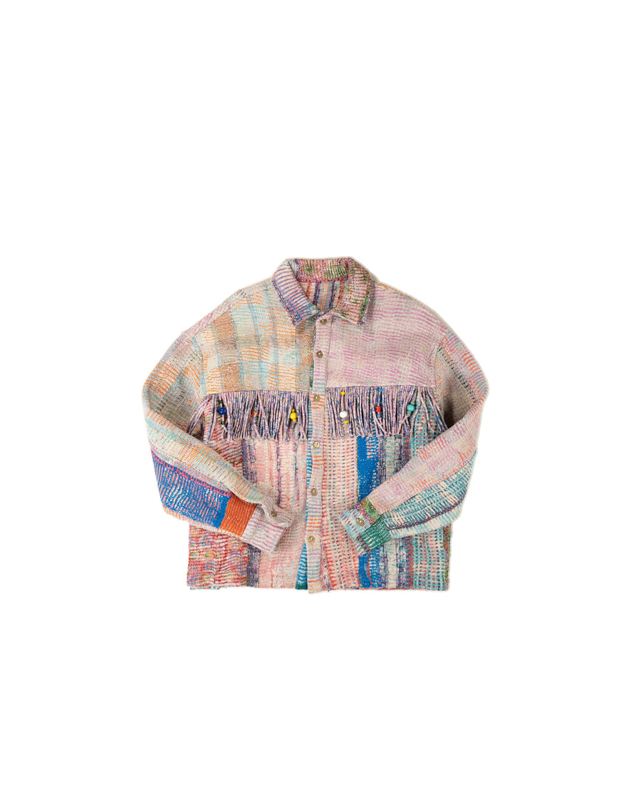 THE BLUE ISLAND - KANTHA FRINGED JACKET COLOR 4