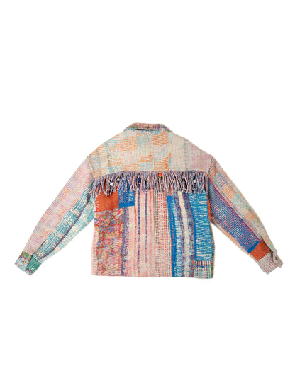 L'ÎLE BLEUE - VESTE KANTHA À FRANGE COULEUR 4