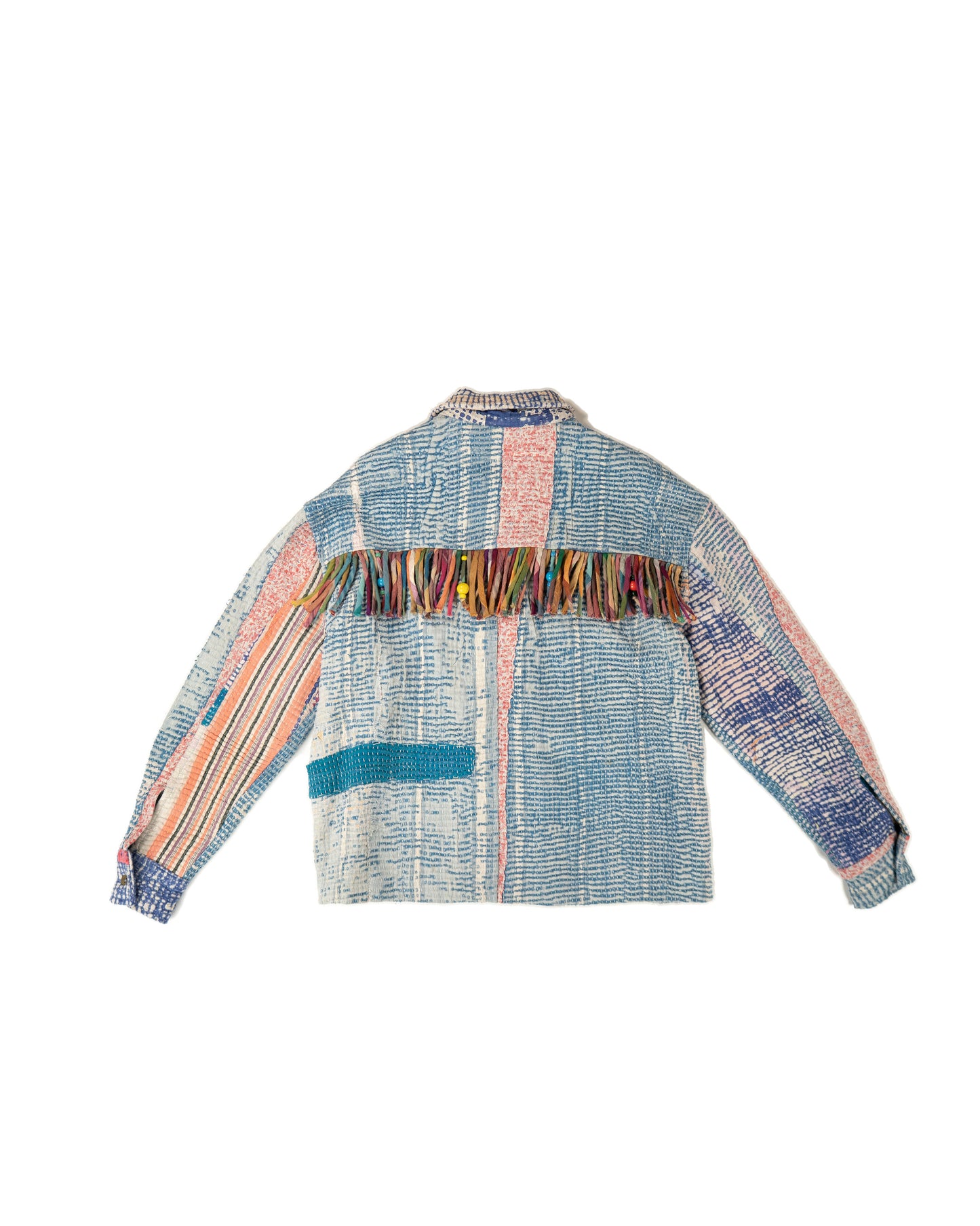 L'ÎLE BLEUE - VESTE KANTHA À FRANGE COULEUR 11