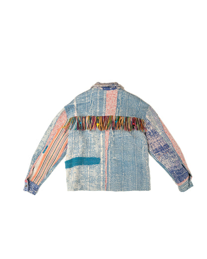 L'ÎLE BLEUE - VESTE KANTHA À FRANGE COULEUR 11
