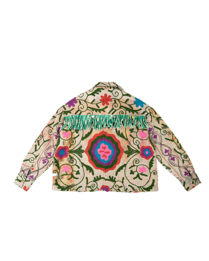 L'ÎLE BLEUE - VESTE KANTHA À FRANGE SUZANI COULEUR 7