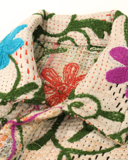 L'ÎLE BLEUE - VESTE KANTHA À FRANGE SUZANI COULEUR 7