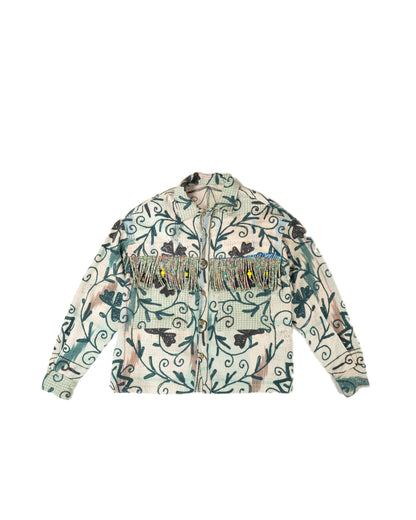 L'ÎLE BLEUE - VESTE KANTHA À FRANGE SUZANI COULEUR 6