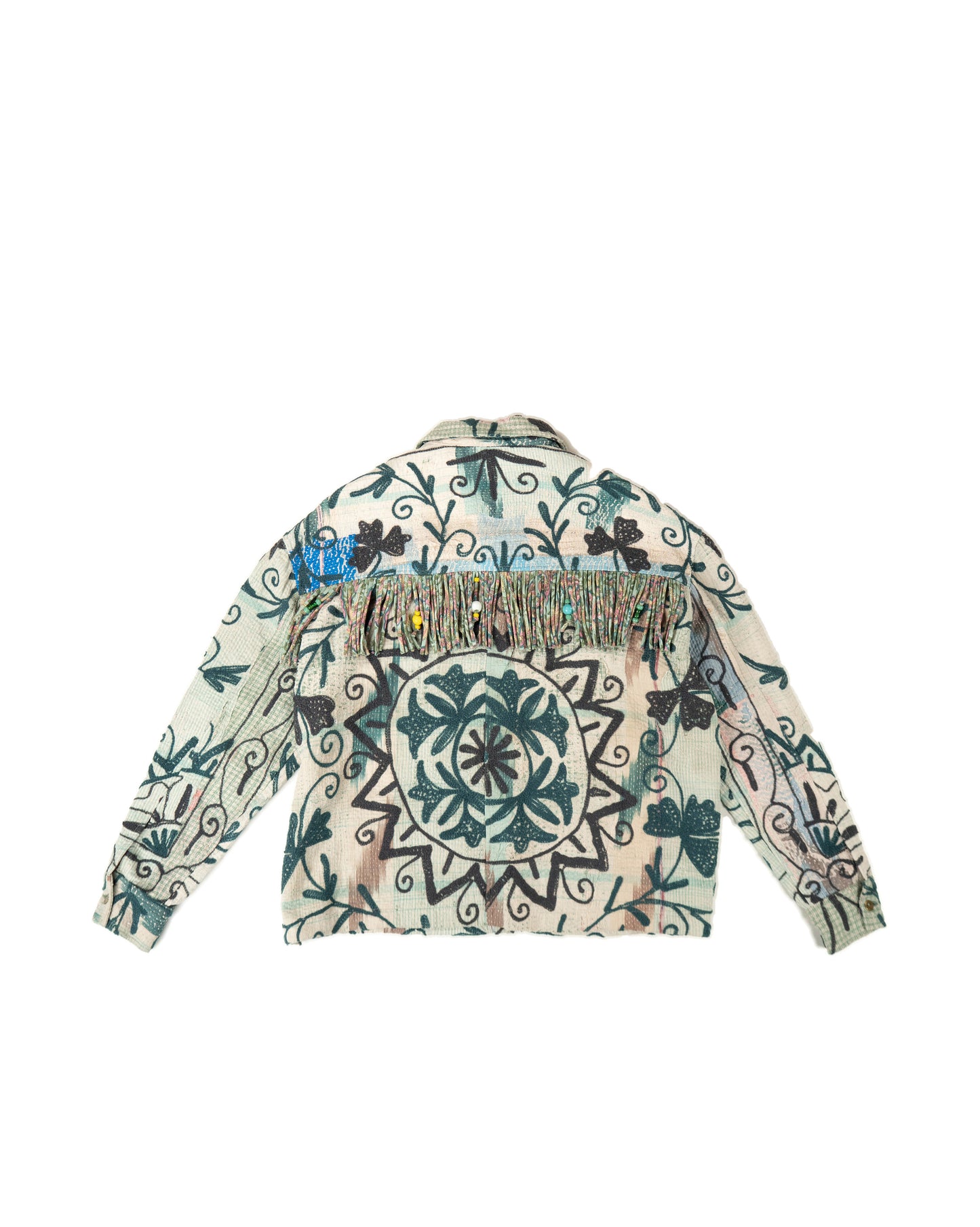 L'ÎLE BLEUE - VESTE KANTHA À FRANGE SUZANI COULEUR 6